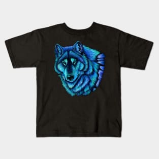 Wolf Aurora Kids T-Shirt